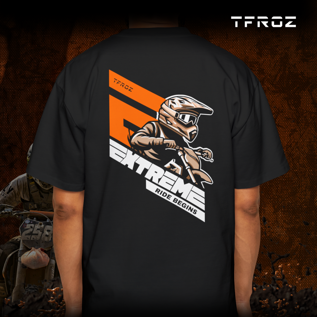 Extreme ride begins | Biker T Shirt ( Oversized ) | TFROZ
