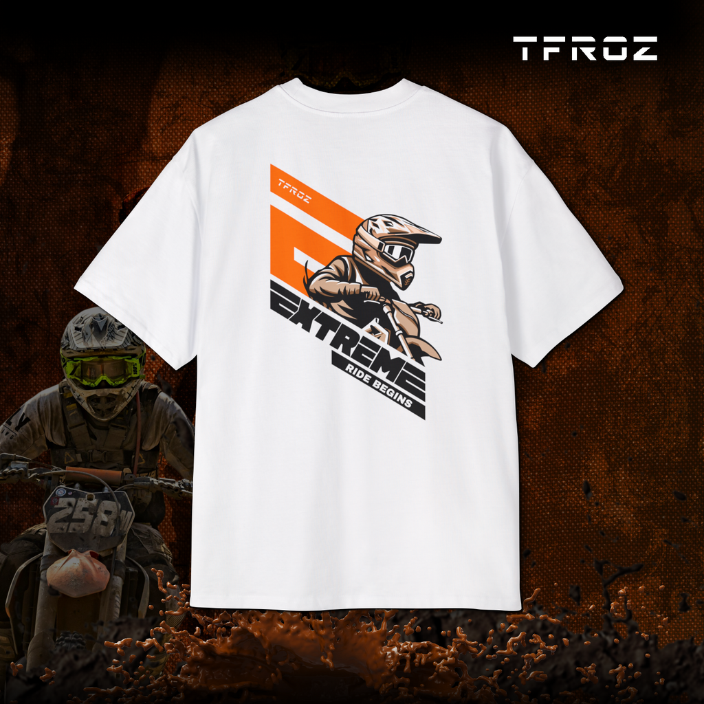 Extreme ride begins | Biker T Shirt ( Oversized ) | TFROZ