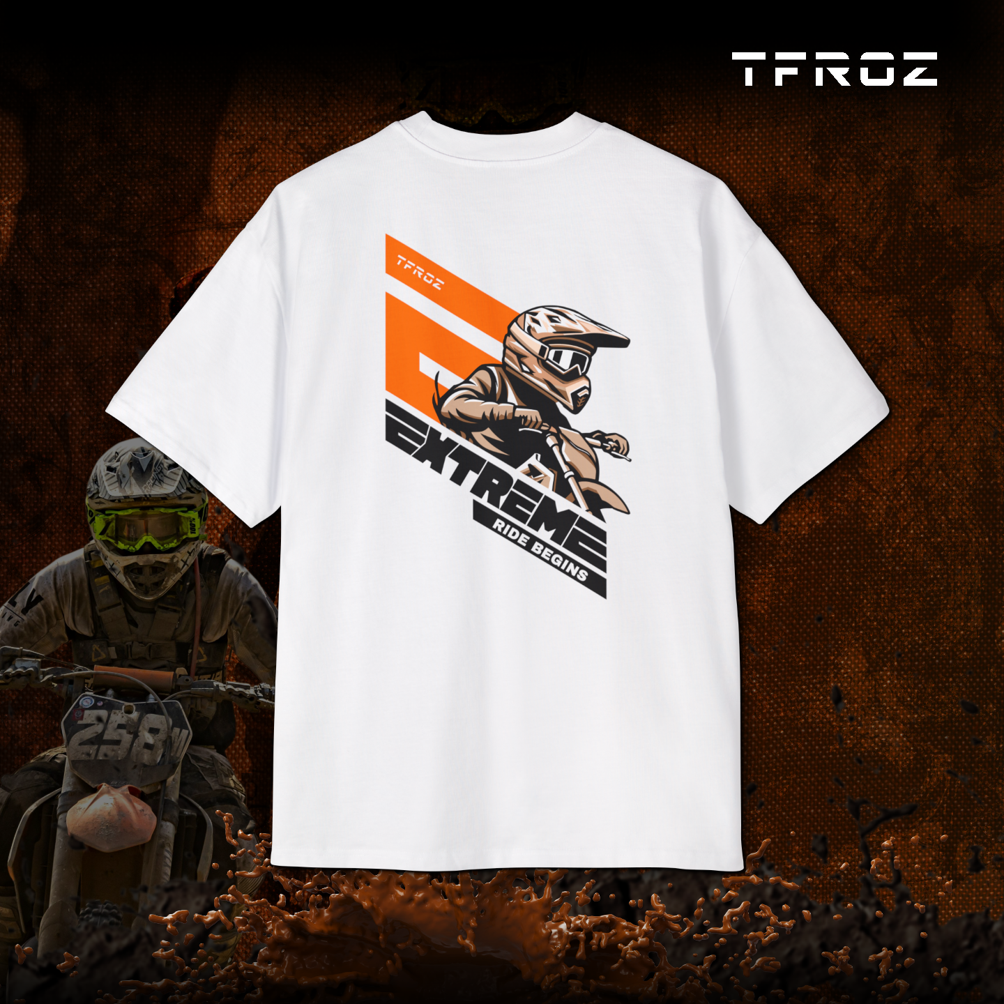 Extreme ride begins | Biker T Shirt ( Oversized ) | TFROZ